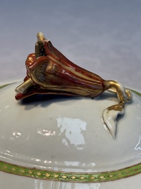 A Chinese famille rose serving dish, a covered tureen and stand with the arms of Peter van Hemert for the Danish market, Qianlong, ca. 1780