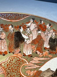 A Japanese Kutani dish with narrative design, Edo/Meiji, 19th C.