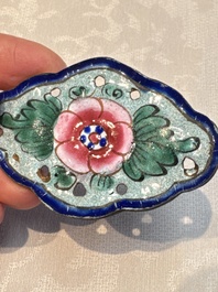 12 Chinese Canton enamel hanging ornaments, 18/19th C.