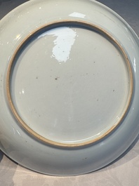 A Chinese famille rose 'Birds among Blossoming Branches' dish, Yongzheng
