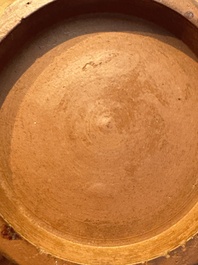 An English 4-piece engine-turned redware tea service, pseudo-Chinese marks, 2nd half 18th C.