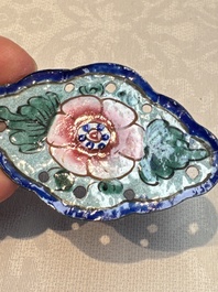 12 Chinese Canton enamel hanging ornaments, 18/19th C.
