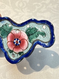 12 Chinese Canton enamel hanging ornaments, 18/19th C.