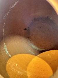 An English 4-piece engine-turned redware tea service, pseudo-Chinese marks, 2nd half 18th C.