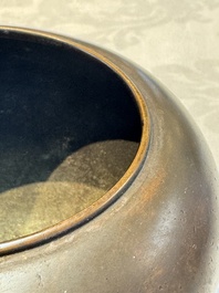 A Chinese bronze Bo-shaped censer, Xuande mark, 17/18th C.