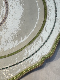 A Chinese famille rose serving dish, a covered tureen and stand with the arms of Peter van Hemert for the Danish market, Qianlong, ca. 1780