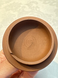 An English 4-piece engine-turned redware tea service, pseudo-Chinese marks, 2nd half 18th C.
