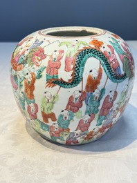 Two Chinese famille rose '100 Boys' jars, 19th C.