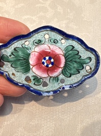 12 Chinese Canton enamel hanging ornaments, 18/19th C.