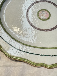 A Chinese famille rose serving dish, a covered tureen and stand with the arms of Peter van Hemert for the Danish market, Qianlong, ca. 1780