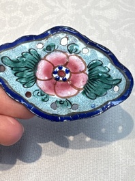 12 Chinese Canton enamel hanging ornaments, 18/19th C.