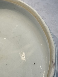A Chinese famille rose serving dish, a covered tureen and stand with the arms of Peter van Hemert for the Danish market, Qianlong, ca. 1780