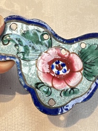 12 Chinese Canton enamel hanging ornaments, 18/19th C.
