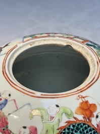 Two Chinese famille rose '100 Boys' jars, 19th C.