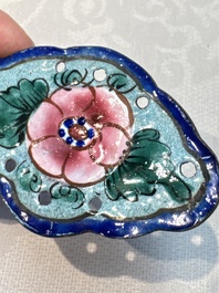 12 Chinese Canton enamel hanging ornaments, 18/19th C.