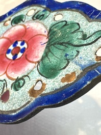 12 Chinese Canton enamel hanging ornaments, 18/19th C.