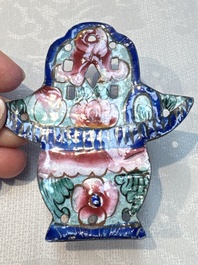 12 Chinese Canton enamel hanging ornaments, 18/19th C.