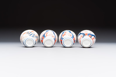 13 Chinese blue and white wares and four sets of Japanese Imari cups and saucers, 17/18th C.