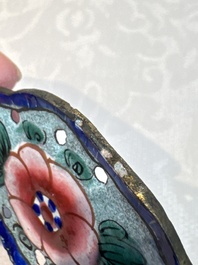 12 Chinese Canton enamel hanging ornaments, 18/19th C.