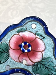 12 Chinese Canton enamel hanging ornaments, 18/19th C.