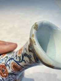 Three polychrome Dutch Delft cashmere palette bottle vases, first quarter 18th C.