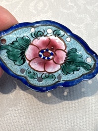 12 Chinese Canton enamel hanging ornaments, 18/19th C.