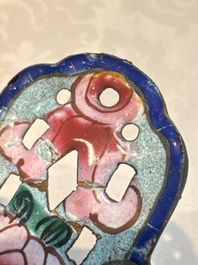 12 Chinese Canton enamel hanging ornaments, 18/19th C.