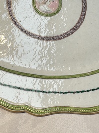 A Chinese famille rose serving dish, a covered tureen and stand with the arms of Peter van Hemert for the Danish market, Qianlong, ca. 1780