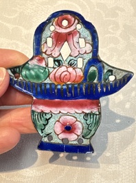 12 Chinese Canton enamel hanging ornaments, 18/19th C.