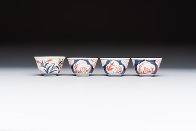 13 Chinese blue and white wares and four sets of Japanese Imari cups and saucers, 17/18th C.