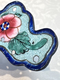 12 Chinese Canton enamel hanging ornaments, 18/19th C.