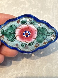 12 Chinese Canton enamel hanging ornaments, 18/19th C.
