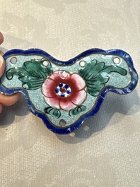 12 Chinese Canton enamel hanging ornaments, 18/19th C.