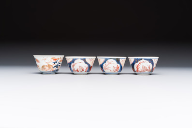 13 Chinese blue and white wares and four sets of Japanese Imari cups and saucers, 17/18th C.