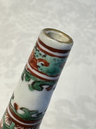 Three Chinese famille verte rosewater sprinklers, Kangxi