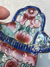 12 Chinese Canton enamel hanging ornaments, 18/19th C.