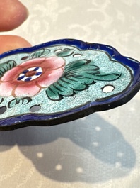 12 Chinese Canton enamel hanging ornaments, 18/19th C.