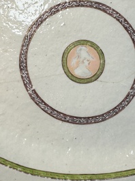 A Chinese famille rose serving dish, a covered tureen and stand with the arms of Peter van Hemert for the Danish market, Qianlong, ca. 1780