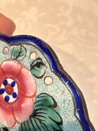 12 Chinese Canton enamel hanging ornaments, 18/19th C.