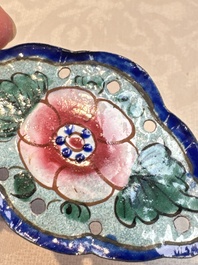 12 Chinese Canton enamel hanging ornaments, 18/19th C.