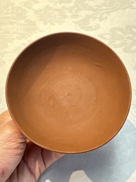 An English 4-piece engine-turned redware tea service, pseudo-Chinese marks, 2nd half 18th C.