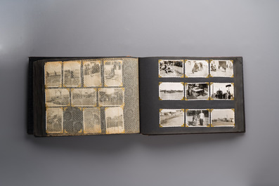(Graphic content!) A photo album with views of China and Southeast Asia, incl. French military presence, wartime scenes and executions, 20th C.