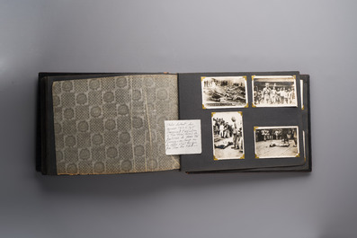(Graphic content!) A photo album with views of China and Southeast Asia, incl. French military presence, wartime scenes and executions, 20th C.