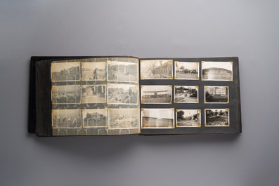 (Graphic content!) A photo album with views of China and Southeast Asia, incl. French military presence, wartime scenes and executions, 20th C.