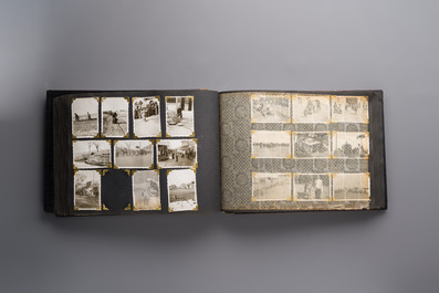(Graphic content!) A photo album with views of China and Southeast Asia, incl. French military presence, wartime scenes and executions, 20th C.