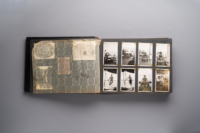 (Graphic content!) A photo album with views of China and Southeast Asia, incl. French military presence, wartime scenes and executions, 20th C.