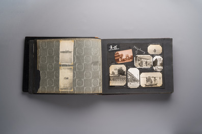 (Graphic content!) A photo album with views of China and Southeast Asia, incl. French military presence, wartime scenes and executions, 20th C.