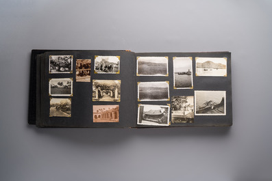 (Graphic content!) A photo album with views of China and Southeast Asia, incl. French military presence, wartime scenes and executions, 20th C.