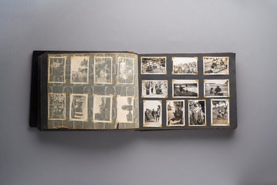 (Graphic content!) A photo album with views of China and Southeast Asia, incl. French military presence, wartime scenes and executions, 20th C.
