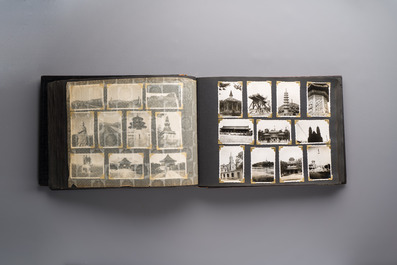 (Graphic content!) A photo album with views of China and Southeast Asia, incl. French military presence, wartime scenes and executions, 20th C.